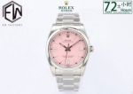 EW Factory 2024 Replica Rolex Oyster Perpetual 36 Stainless Steel Strap Pink Dial Men Design Swiss Watch